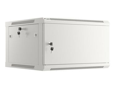 RACKSKÅP 19" VÄGGMONTERAT 6U/600X600 FÖR SJÄLVMONTERING MED METALLDÖRR GRÅ LANBERG (FLAT PACK)