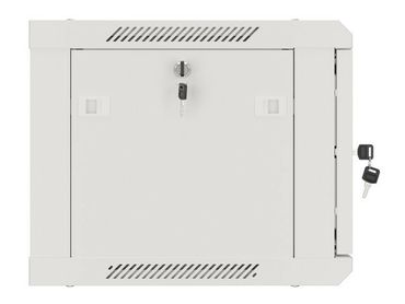 RACKSKÅP 19" VÄGGMONTERAT 6U/600X450 FÖR SJÄLVMONTERING MED METALLDÖRR GRÅ LANBERG (FLAT PACK)