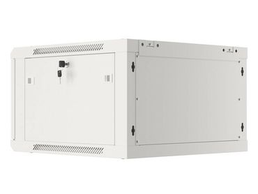 RACKSKÅP 19" VÄGGMONTERAT 6U/600X600 FÖR SJÄLVMONTERING MED METALLDÖRR GRÅ LANBERG (FLAT PACK)