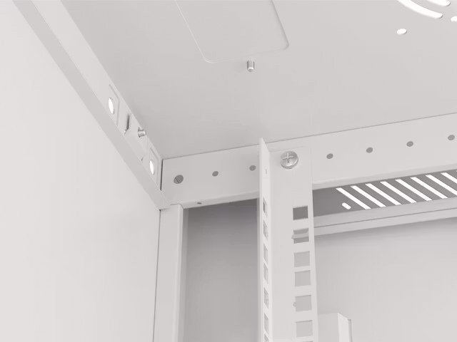 RACKSKÅP 19" VÄGGMONTERAT 6U/600X450 FÖR SJÄLVMONTERING MED METALLDÖRR GRÅ LANBERG (FLAT PACK)