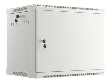 RACKSKÅP 19" VÄGGMONTERAT 9U/600X450 FÖR SJÄLVMONTERING MED METALLDÖRR GRÅ LANBERG (FLAT PACK)