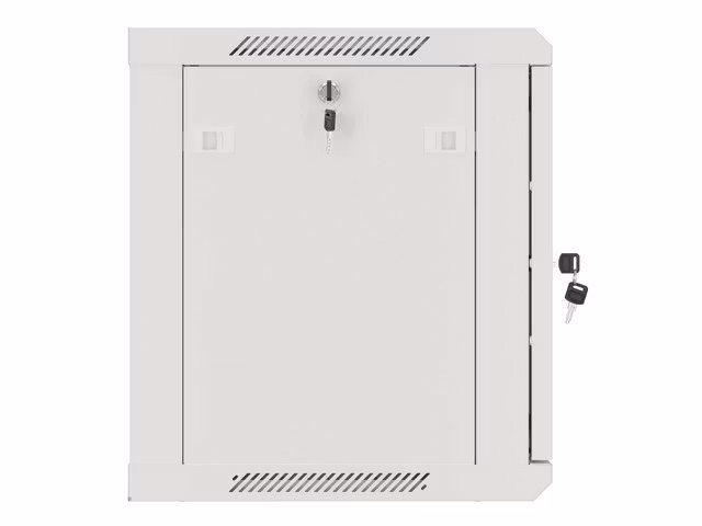 RACKSKÅP 19" VÄGGMONTERAT 9U/600X450 FÖR SJÄLVMONTERING MED METALLDÖRR GRÅ LANBERG (FLAT PACK)