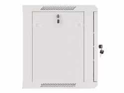 RACKSKÅP 19" VÄGGMONTERAT 9U/600X450 FÖR SJÄLVMONTERING MED METALLDÖRR GRÅ LANBERG (FLAT PACK)