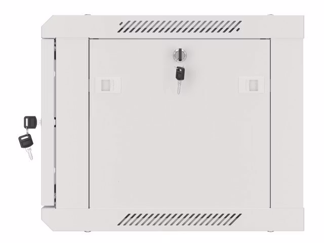 RACKSKÅP 19" VÄGGMONTERAT 6U/600X450 FÖR SJÄLVMONTERING MED METALLDÖRR GRÅ LANBERG (FLAT PACK)