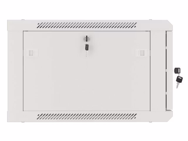 RACKSKÅP 19" VÄGGMONTERAT 6U/600X600 FÖR SJÄLVMONTERING MED METALLDÖRR GRÅ LANBERG (FLAT PACK)