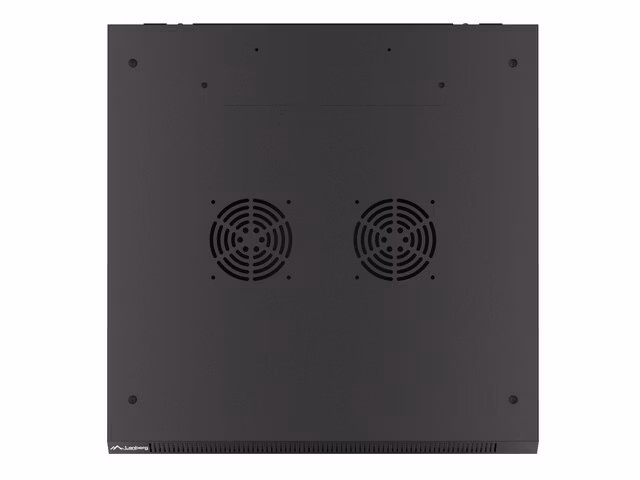 RACKSKÅP 19" VÄGGMONTERAT 9U/600X600 FÖR SJÄLVMONTERING MED METALLDÖRR SVART LANBERG (FLAT PACK)