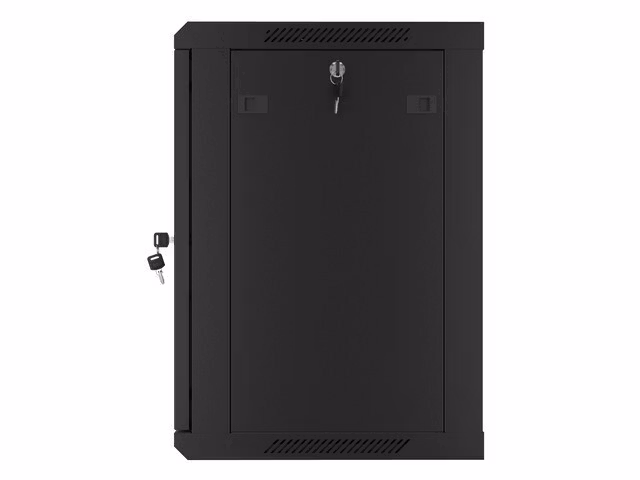 RACKSKÅP 19" VÄGGMONTERAT 12U/600X450 FÖR SJÄLVMONTERING MED METALLDÖRR SVART LANBERG (FLAT PACK)