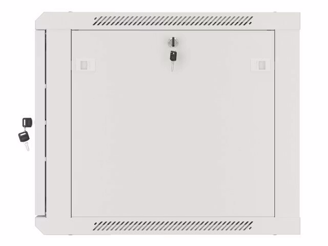 RACKSKÅP 19" VÄGGMONTERAT 9U/600X600 FÖR SJÄLVMONTERING MED METALLDÖRR GRÅ LANBERG (FLAT PACK)
