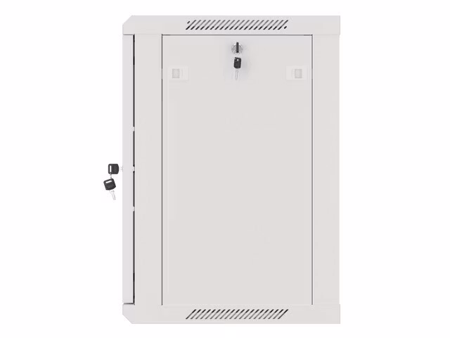 RACKSKÅP 19" VÄGGMONTERAT 12U/600X450 FÖR SJÄLVMONTERING MED METALLDÖRR GRÅ LANBERG (FLAT PACK)