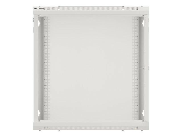 RACKSKÅP 19" VÄGGMONTERAT 12U/600X600 FÖR SJÄLVMONTERING MED METALLDÖRR GRÅ LANBERG (FLAT PACK)