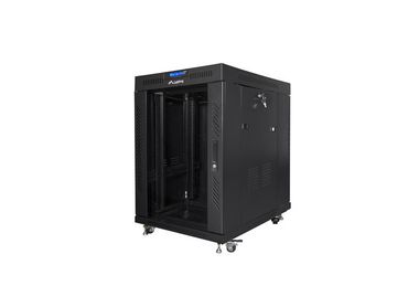 RACKSKÅP 19" FRISTÅENDE 15U/600X800 (FLAT PACK) MED GLASDÖRR LCD SVART LANBERG V2