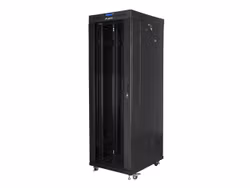 RACKSKÅP 19" FRISTÅENDE 37U/600X800 (FLAT PACK) MED GLASDÖRR LCD SVART LANBERG V2