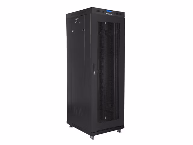 RACKSKÅP 19" FRISTÅENDE 37U/600X800 (FLAT PACK) MED NÄTDÖRR LCD SVART LANBERG V2