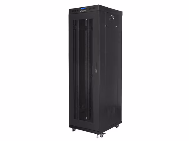 RACKSKÅP 19" FRISTÅENDE 42U/600X800 (FLAT PACK) MED NÄTDÖRR LCD SVART LANBERG V2