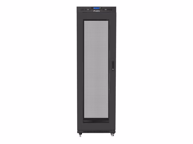 RACKSKÅP 19" FRISTÅENDE 42U/600X800 (FLAT PACK) MED NÄTDÖRR LCD SVART LANBERG V2