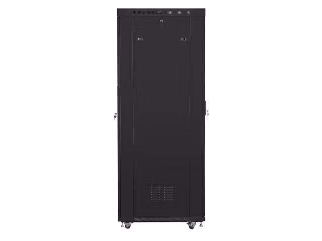 RACKSKÅP 19" FRISTÅENDE 42U/600X1000 (FLAT PACK) MED GLASDÖRR LCD SVART LANBERG V2