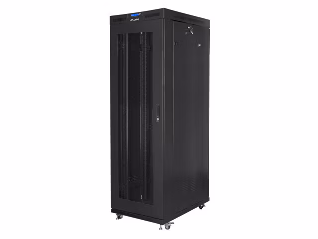 RACKSKÅP 19" FRISTÅENDE 42U/800X1000 (FLAT PACK) MED NÄTDÖRR LCD SVART LANBERG V2