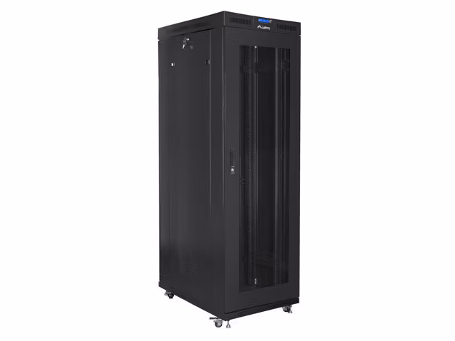 RACKSKÅP 19" FRISTÅENDE 42U/800X1000 (FLAT PACK) MED NÄTDÖRR LCD SVART LANBERG V2