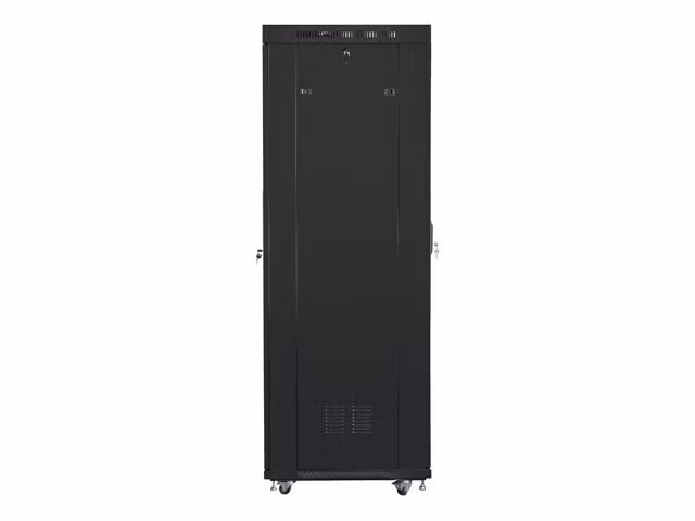 RACKSKÅP 19" FRISTÅENDE 42U/800X800 (FLAT PACK) MED GLASDÖRR LCD SVART LANBERG V2