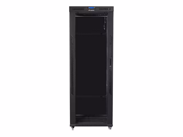 RACKSKÅP 19" FRISTÅENDE 42U/800X1000 (FLAT PACK) MED GLASDÖRR LCD SVART LANBERG V2