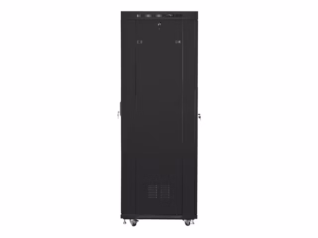RACKSKÅP 19" FRISTÅENDE 42U/800X800 (FLAT PACK) MED GLASDÖRR LCD SVART LANBERG V2