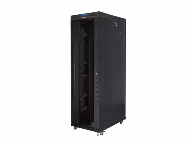 RACKSKÅP 19" FRISTÅENDE 42U/800X1200 (FLAT PACK) MED GLASDÖRR LCD SVART LANBERG V2