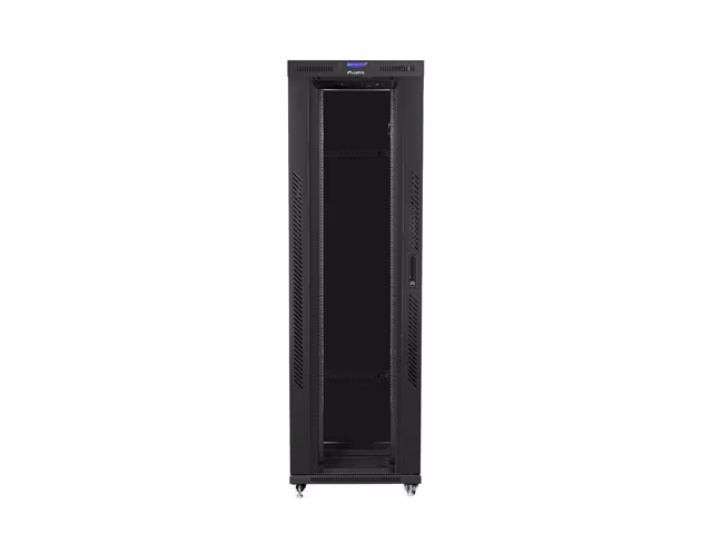 RACKSKÅP 19" FRISTÅENDE 42U/800X1200 (FLAT PACK) MED GLASDÖRR LCD SVART LANBERG V2