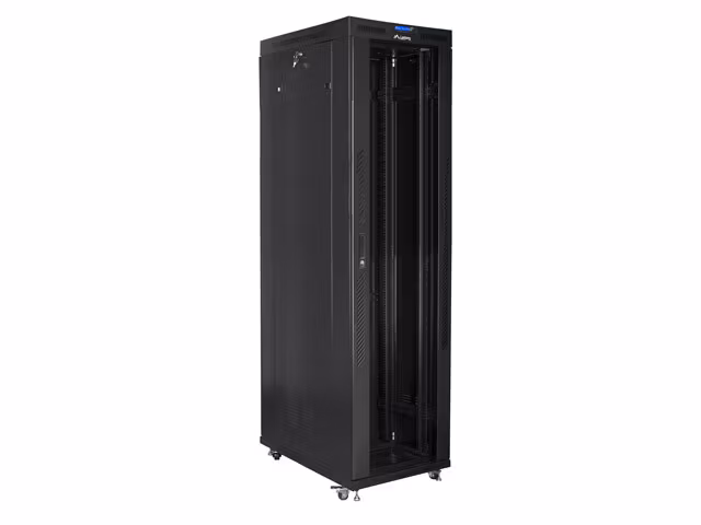 RACKSKÅP 19" FRISTÅENDE 47U/800X1000 (FLAT PACK) MED GLASDÖRR LCD SVART LANBERG V2