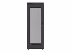RACKSKÅP 19" FRISTÅENDE 37U/800X1000 (FLAT PACK) SVART MED GLASDÖRR LCD LANBERG V2