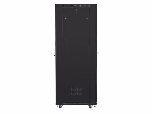 RACKSKÅP 19" FRISTÅENDE 37U/800X1000 (FLAT PACK) SVART MED GLASDÖRR LCD LANBERG V2