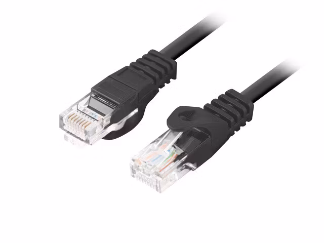 PATCHKABEL CAT.5E UTP 2M SVART FLUKE PASSED BOX LANBERG