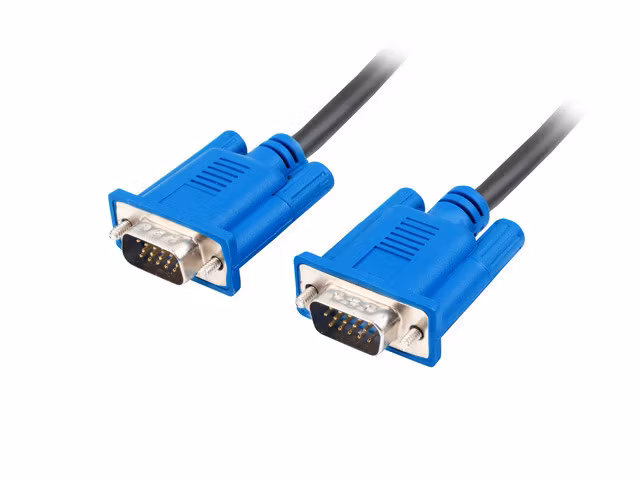 VGA M/M KABEL 5M DUBBELSKÄRMAD FERRITKÄRNA SVART LANBERG