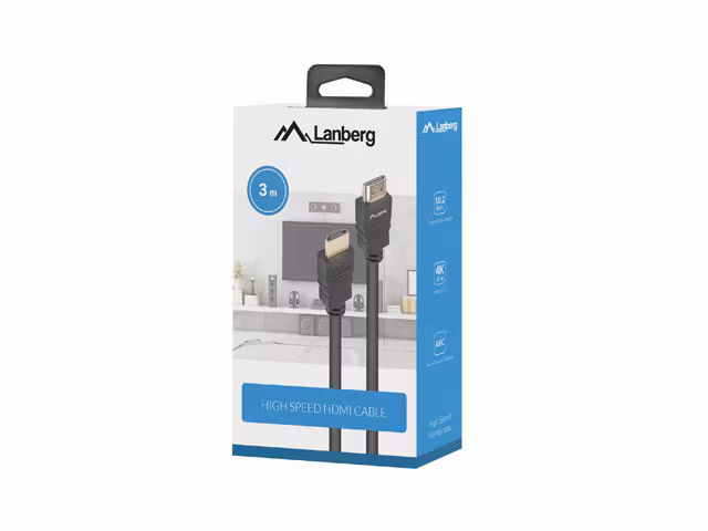 HDMI M/M V1.4 KABEL 3M CCS SVART BOX LANBERG