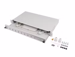 RACKMOUNT 19" 1U FIBER PATCHPANEL LANBERG 12XSC SIMPLEX / 12XLC DUPLEX GRÅ + TILLBEHÖR