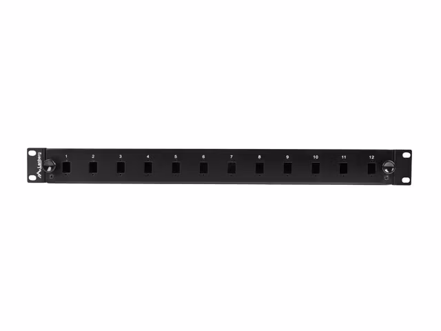 RACKMOUNT 19" 1U FIBER PATCHPANEL LANBERG 12XSC SIMPLEX / 12XLC DUPLEX SVART + TILLBEHÖR