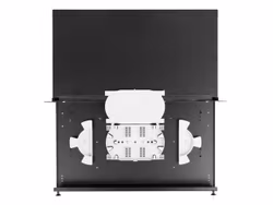 RACKMOUNT 19" 1U FIBER PATCHPANEL LANBERG 24XSC DUPLEX / 24XLC QUAD SVART + TILLBEHÖR