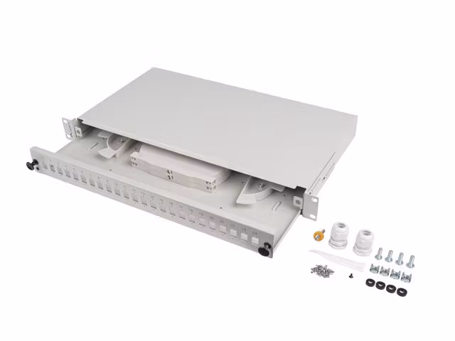RACKMOUNT 19" 1U FIBER PATCHPANEL LANBERG 24XSC SIMPLEX/24XLC DUPLEX + TILLBEHÖR