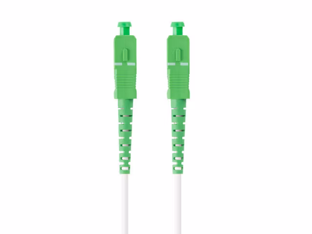 FIBEROPTISK PATCHKABEL SM SC/APC-SC/APC SIMPLEX 15M LSZH G657B3 3,0MM VIT LANBERG