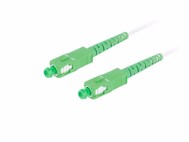 FIBEROPTISK PATCHKABEL SM SC/APC-SC/APC SIMPLEX 50M LSZH G657B3 3,0MM VIT LANBERG