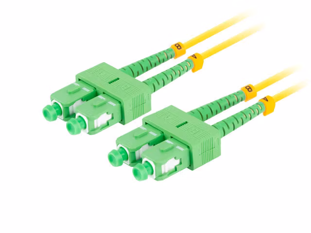 FIBEROPTISK PATCHKABEL SM SC/APC-SC/APC DUPLEX 2M LSZH G657A1 3,0MM GUL LANBERG