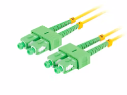FIBEROPTISK PATCHKABEL SM SC/APC-SC/APC DUPLEX 2M LSZH G657A1 3,0MM GUL LANBERG