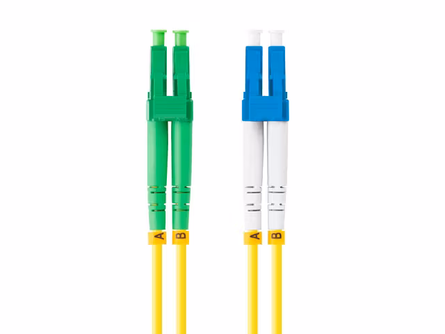 FIBEROPTISK PATCHKABEL SM LC/APC-LC/UPC DUPLEX 2M LSZH G657A1 3,0MM GUL LANBERG