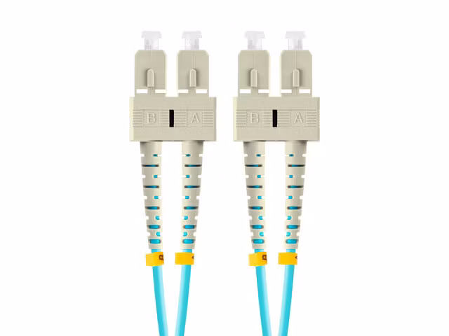 FIBEROPTISK PATCHKABEL MM SC/UPC-SC/UPC DUPLEX 3M LSZH OM3 50/125 3,0MM AQUA LANBERG