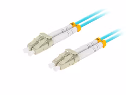 FIBEROPTISK PATCHKABEL MM LC/UPC-LC/UPC DUPLEX 1M LSZH OM3 50/125 3,0MM AQUA LANBERG