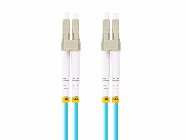 FIBEROPTISK PATCHKABEL MM LC/UPC-LC/UPC DUPLEX 3M LSZH OM3 50/125 3,0MM AQUA LANBERG