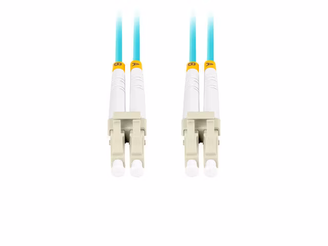 FIBEROPTISK PATCHKABEL MM LC/UPC-LC/UPC DUPLEX 2M LSZH OM3 50/125 3,0MM AQUA LANBERG