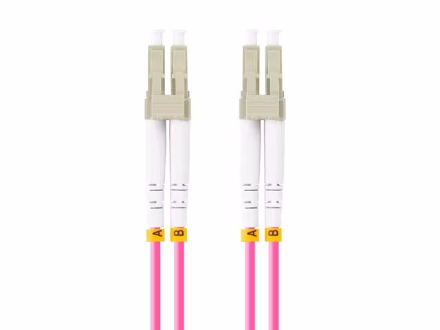 FIBEROPTISK PATCHKABEL MM LC/UPC-LC/UPC DUPLEX 10M LSZH OM4 50/125 3,0MM VIOLETT LANBERG