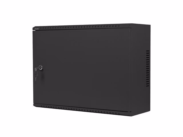 RACKSKÅP 19" VÄGGMONTERAT 4U+3U/540X200 LÅGPROFIL SVART LANBERG (MONTERAT)