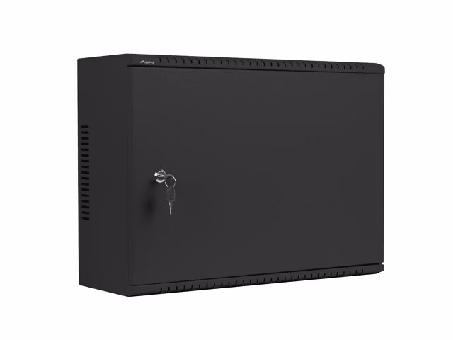 RACKSKÅP 19" VÄGGMONTERAT 4U+3U/540X200 LÅGPROFIL SVART LANBERG (MONTERAT)
