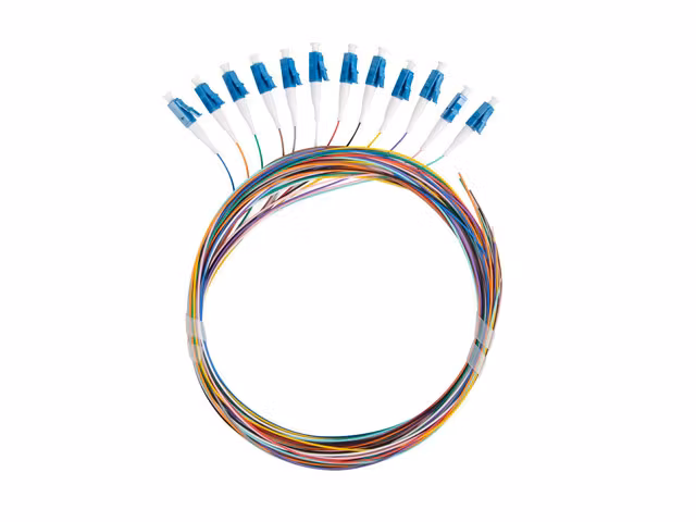 PIGTAIL FIBEROPTISK SM LC/UPC SEMI TIGHT 9/125 G657A1 12X2M MULTICOLOUR LANBERG